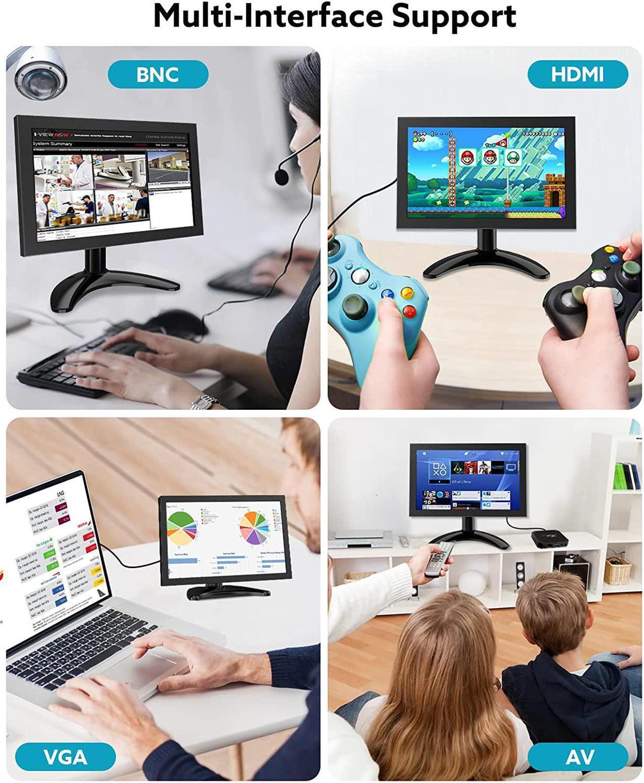 Alt view image 5 of 5 - 8 inch Security Monitor, Miktver 1280x800 Resolution Small HDMI 1080P Portable IPS Monitor, TFT LCD Mini HD Color Screen with Bulit-in Speaker