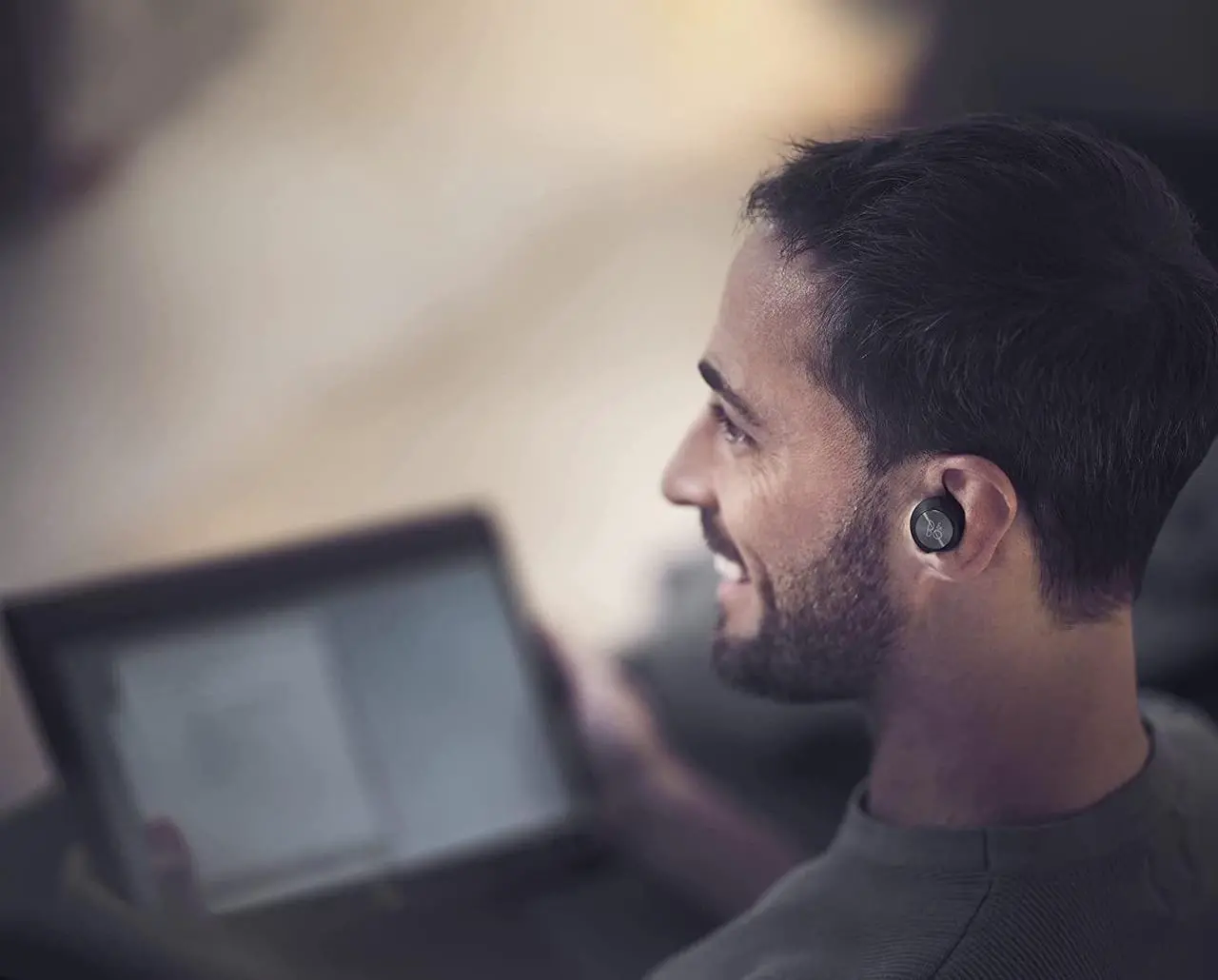 Alt view image 5 of 5 - Bang & Olufsen Beoplay EQ - Active Noise Cancelling Wireless in-Ear Earphones with 6 Microphones, up to 20 Hours of Playtime, Black