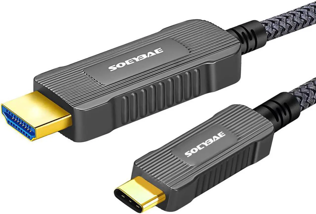 Main image of USB 3.1 Type C to HDMI Fiber Optic Cable, Support 18Gbps, 4K@60Hz, HDCP 2.2, HDR (5M)