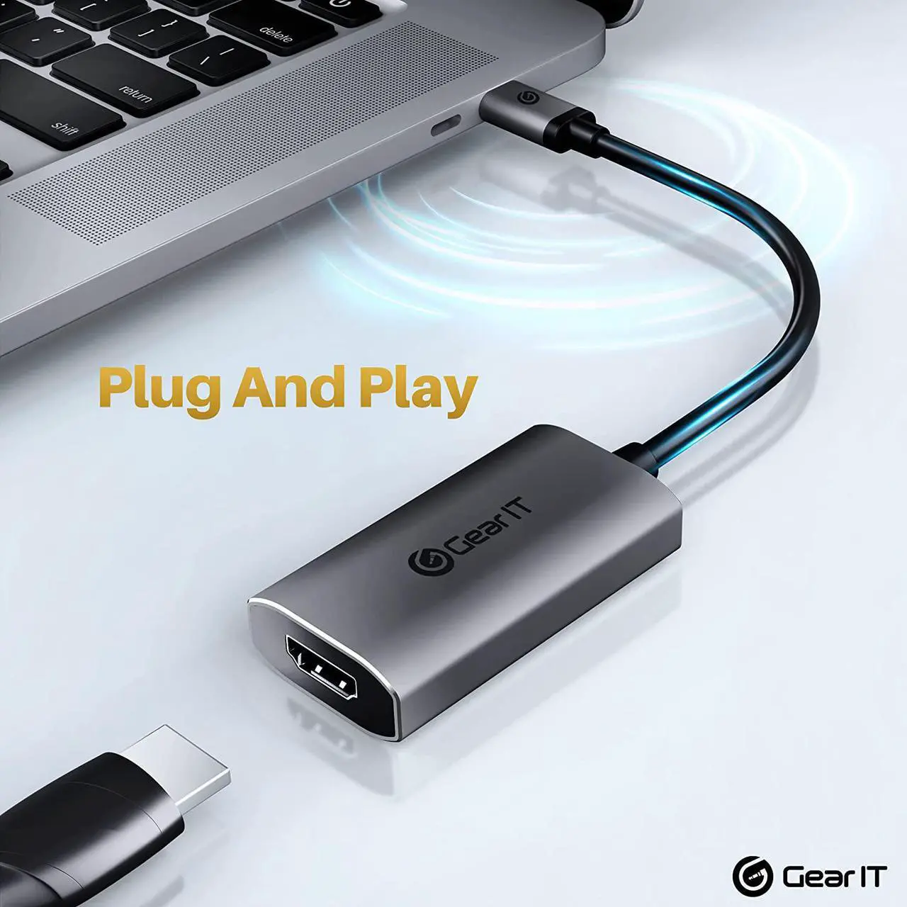 Alt view image 5 of 6 - USB-C to HDMI 2.1 8K HDR Adapter, 8K@60Hz or 4K@120Hz DP Alt Mode, Type C Thunderbolt 3/4 Compatible for MacBook Pro 2020, iPad Pro 2020, Galaxy S20, and More