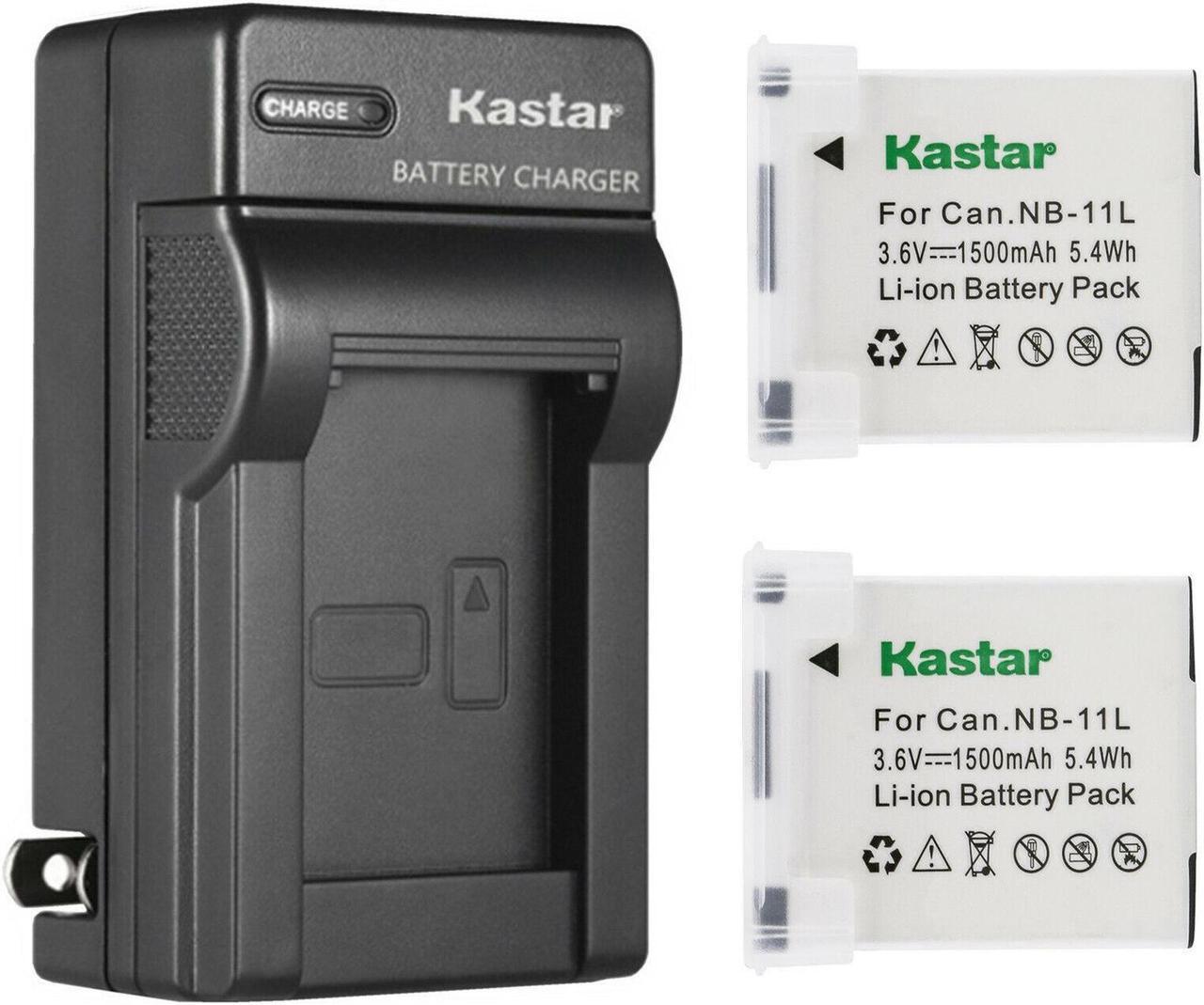 Main image of Kastar Battery Wall Charger 2 X Battery 1500mah for Canon NB-11L NB-11LH Canon ELPH 180 ELPH 190 IS