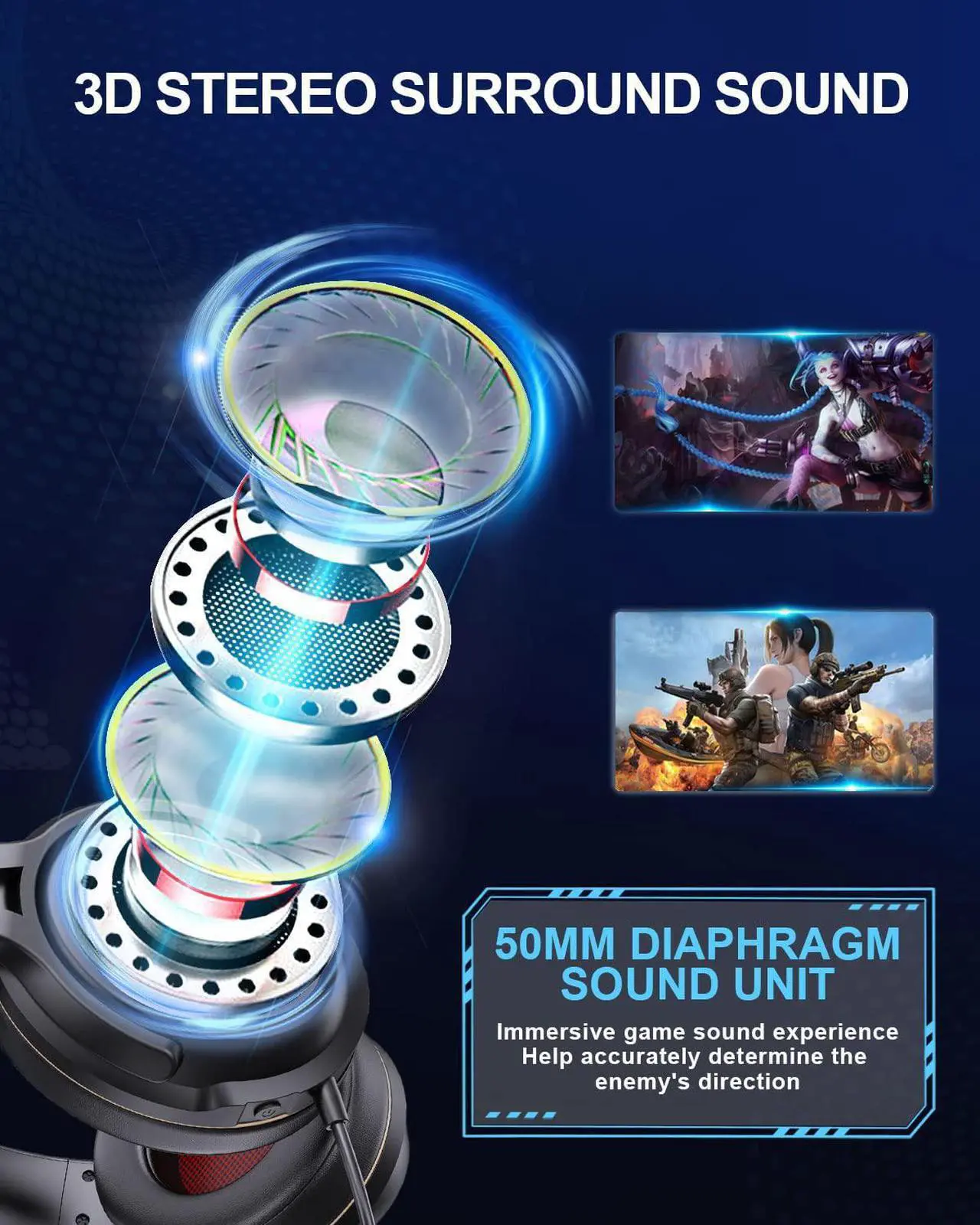 Alt view image 4 of 7 - XIBERIA Wireless Gaming Headset for PS5,PS4,PC with Microphone,Lossless 2.4GHz Ultra-Low Latency,Noise Cancelling MIC,Long Battery Life,Wired Mode for Xbox One, Xbox Series X Games