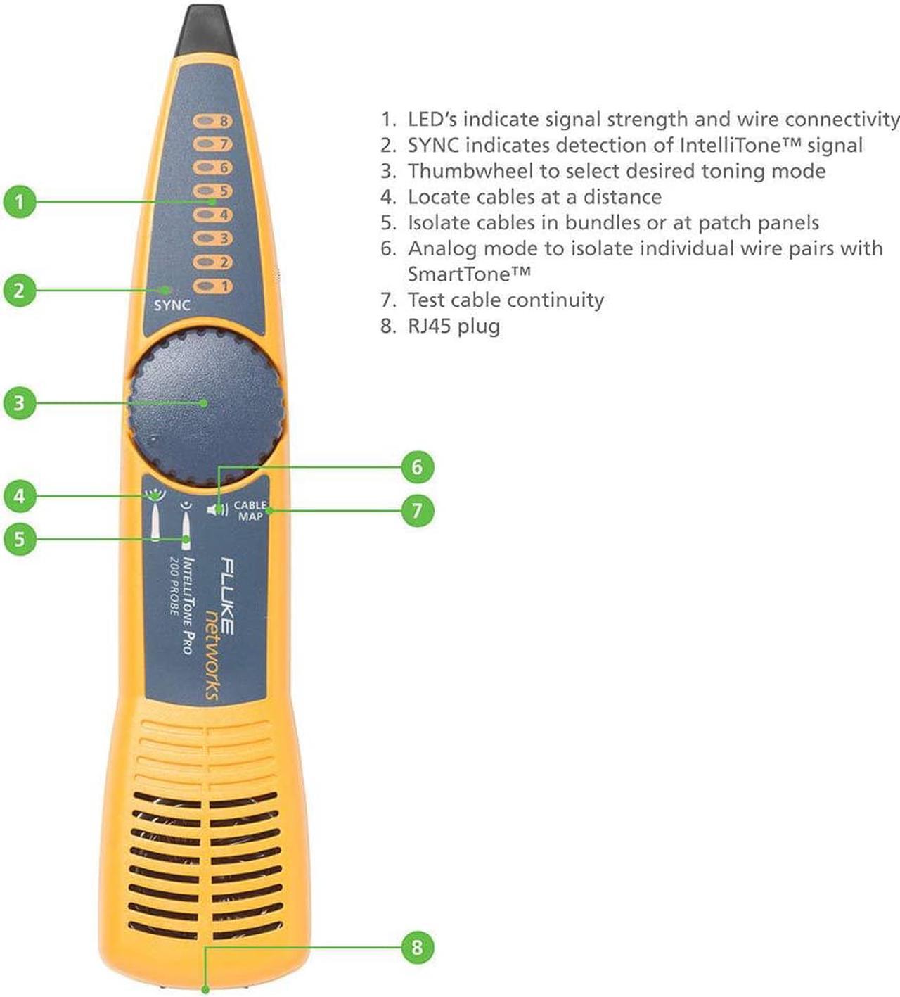 Alt view image 4 of 5 - Fluke Networks CIQ-KIT Copper Qualification Tester Kit Qualifies and Troubleshoots Category 5-6A Cabling for 10/100/Gig Ethernet, Coax, and VoIP, Includes IntelliTone Pro 200 & Remote ID Kit