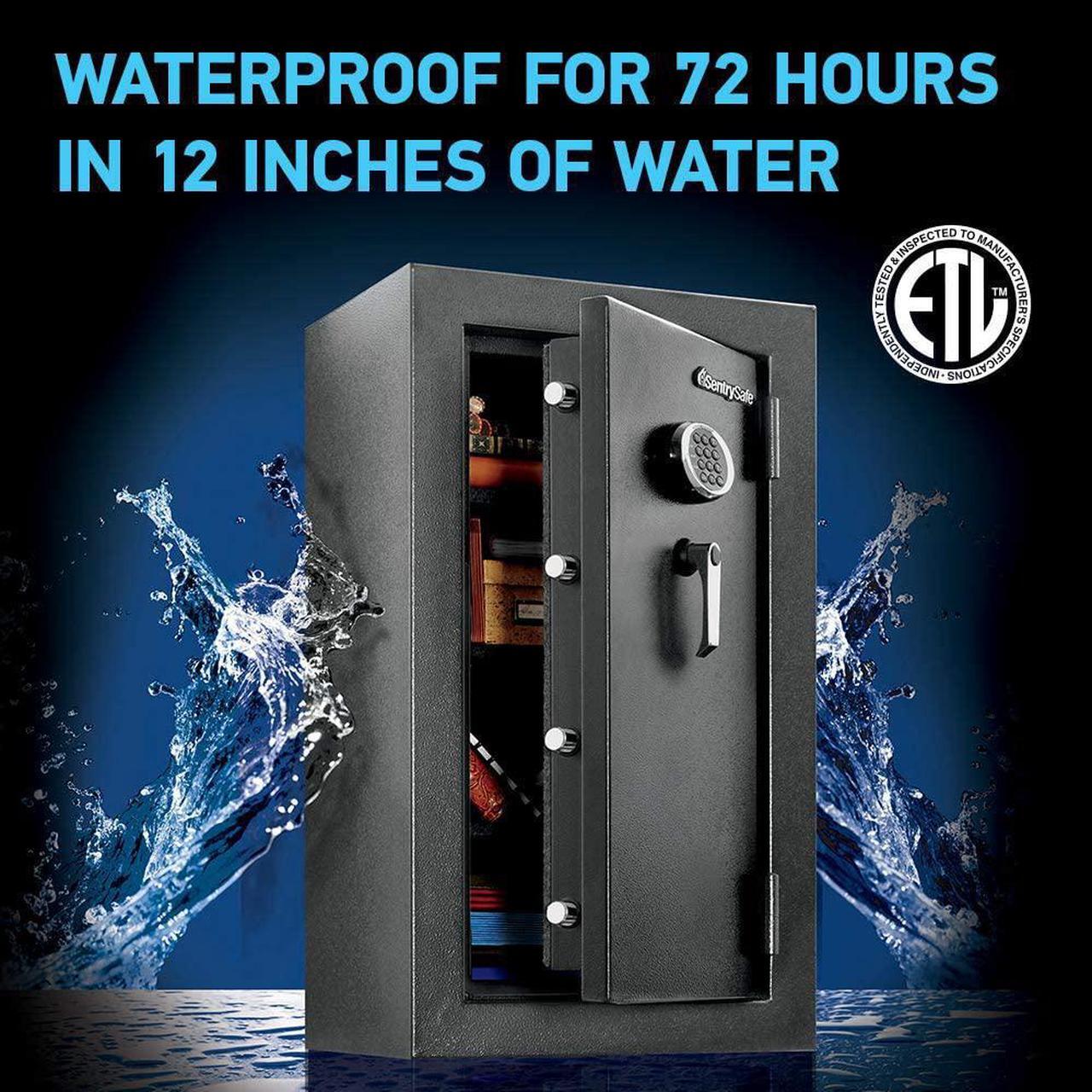 Alt view image 3 of 6 - SentrySafe Fireproof Waterproof Safe with Digital Keypad, 4.71 Cubic Feet , Black