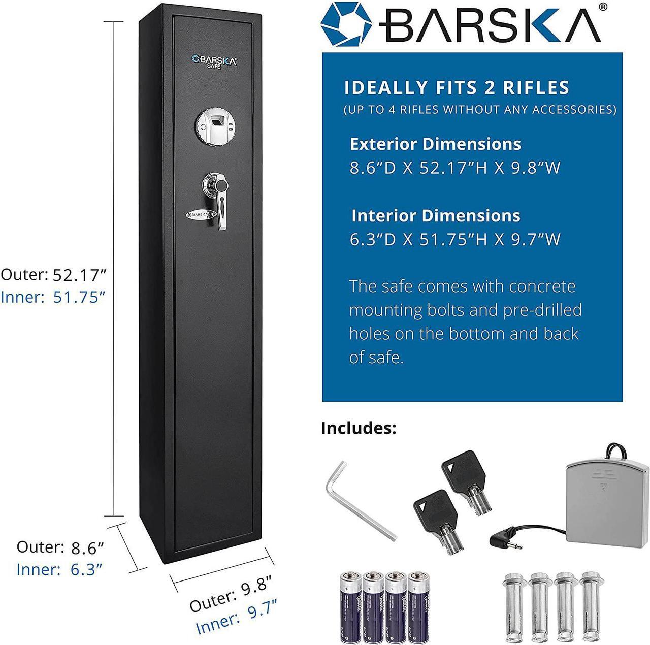 Alt view image 4 of 7 - Quick and Easy Access Biometric Rifles, Firearms and Long Guns Safe for Home, Removable Shelf, Optional Silent Mode, 1.83 Cubic Ft