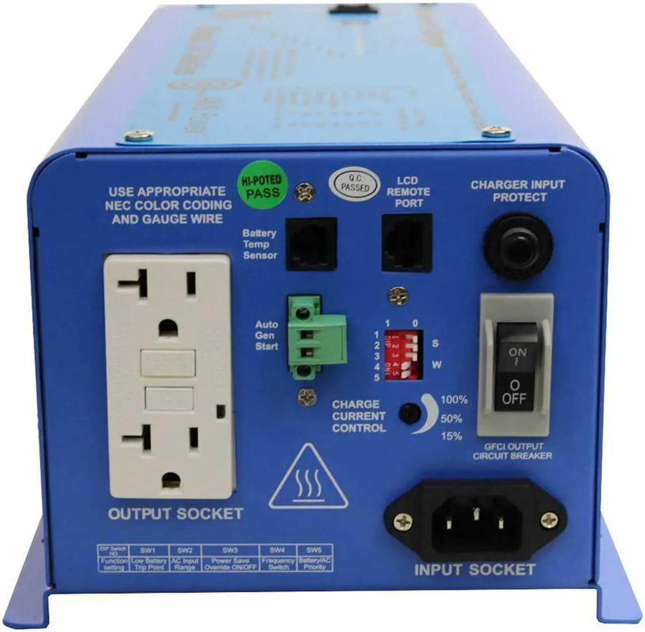 Alt view image 2 of 2 - 600 Watt Pure Sine Inverter Charger 12V ETL Listed to UL 458