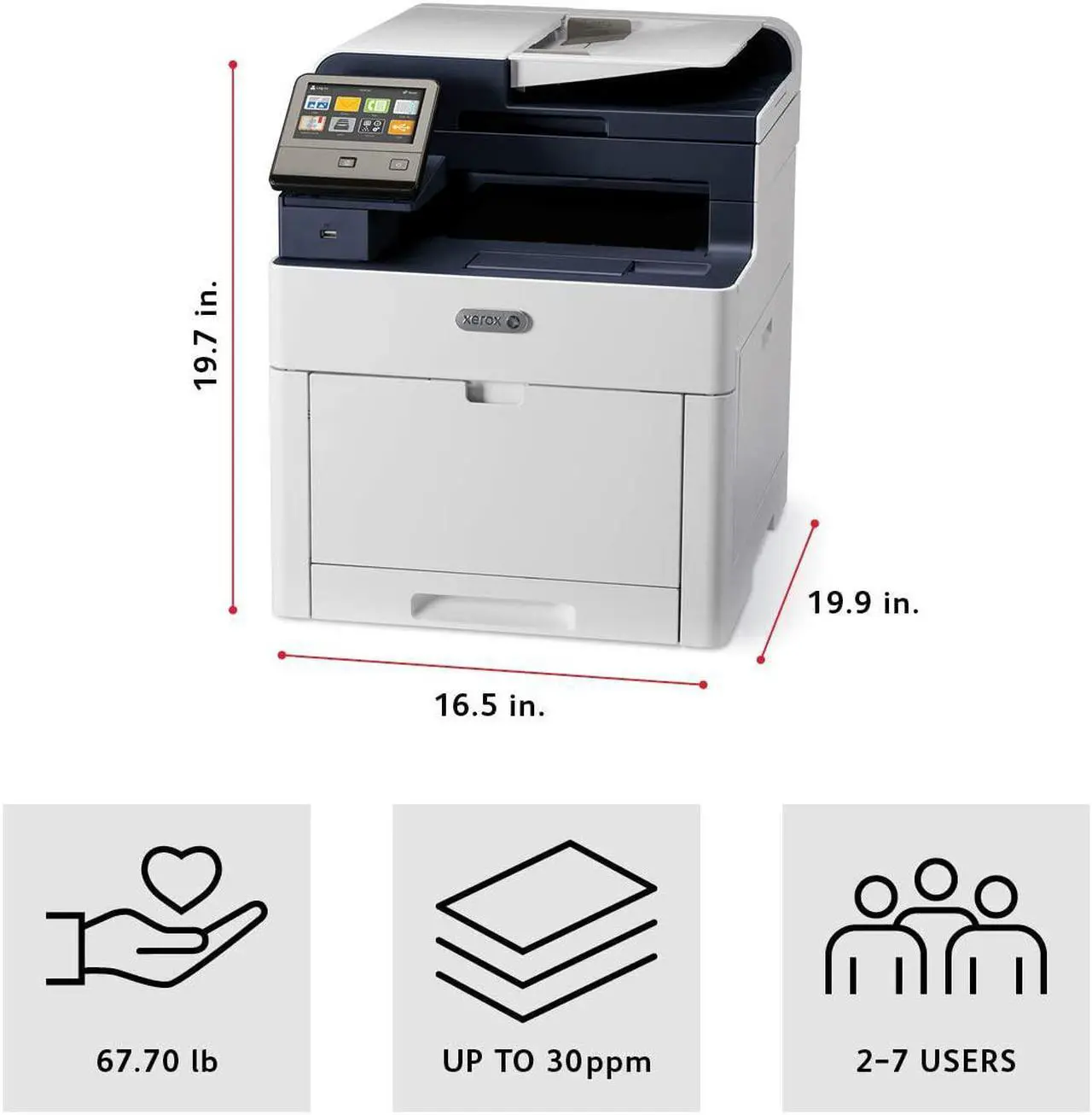 Alt view image 2 of 6 - Xerox WorkCentre 6515/DNI Color Multifunction Printer