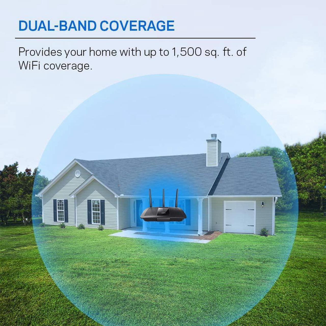 Alt view image 3 of 6 - Linksys Dual-Band Wi-Fi Router for Home (Max-Stream AC1900 MU-Mimo Fast Wireless Router)