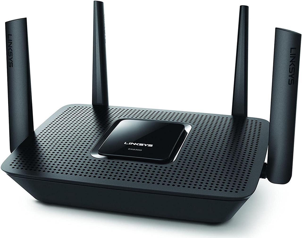 Main image of Linksys Max-Stream: AC2200 Tri-Band Wi-Fi Router for Wireless Home Network, Uninterrupted Gaming and Streaming, MU-MIMO (Black)