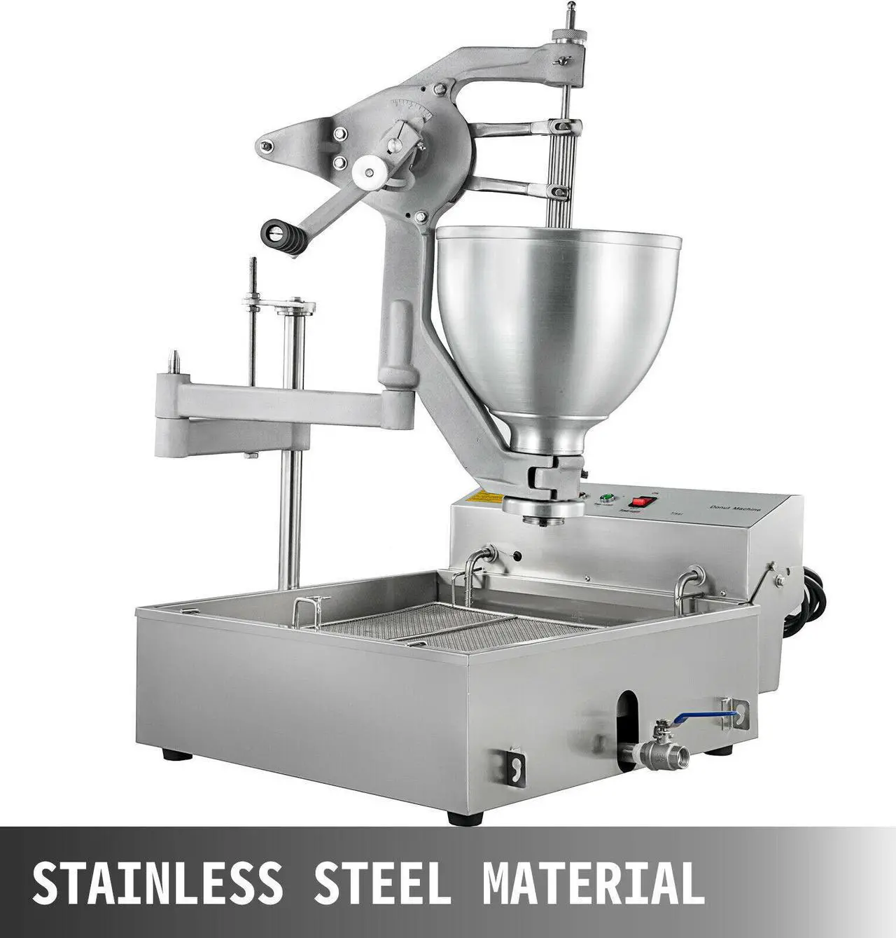 Alt view image 2 of 7 - Commercial Automatic Donut Fryer Ball Doughnuts Maker Machine with 3 MoldVEVOR