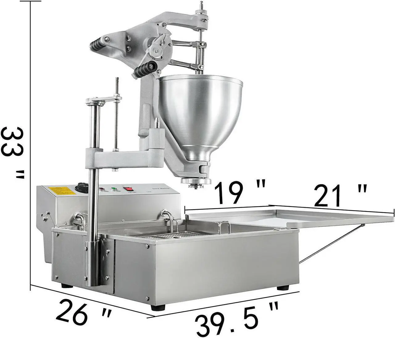 Alt view image 7 of 7 - Commercial Automatic Donut Fryer Ball Doughnuts Maker Machine with 3 MoldVEVOR
