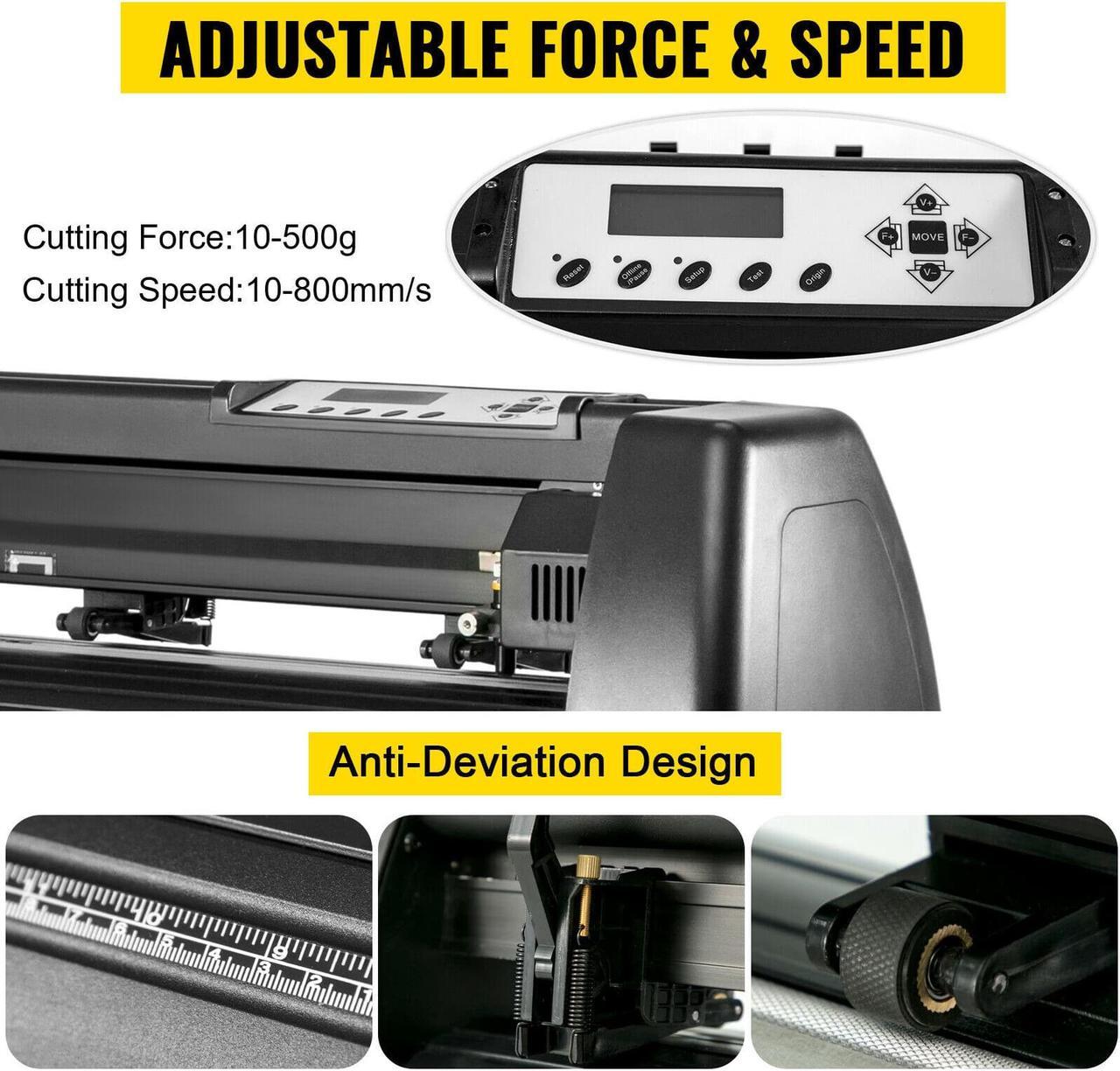 Alt view image 2 of 7 - 5 in 1 Heat Press 15"x12" + 14" Vinyl Cutter Plotter Printer Sublimation Machine