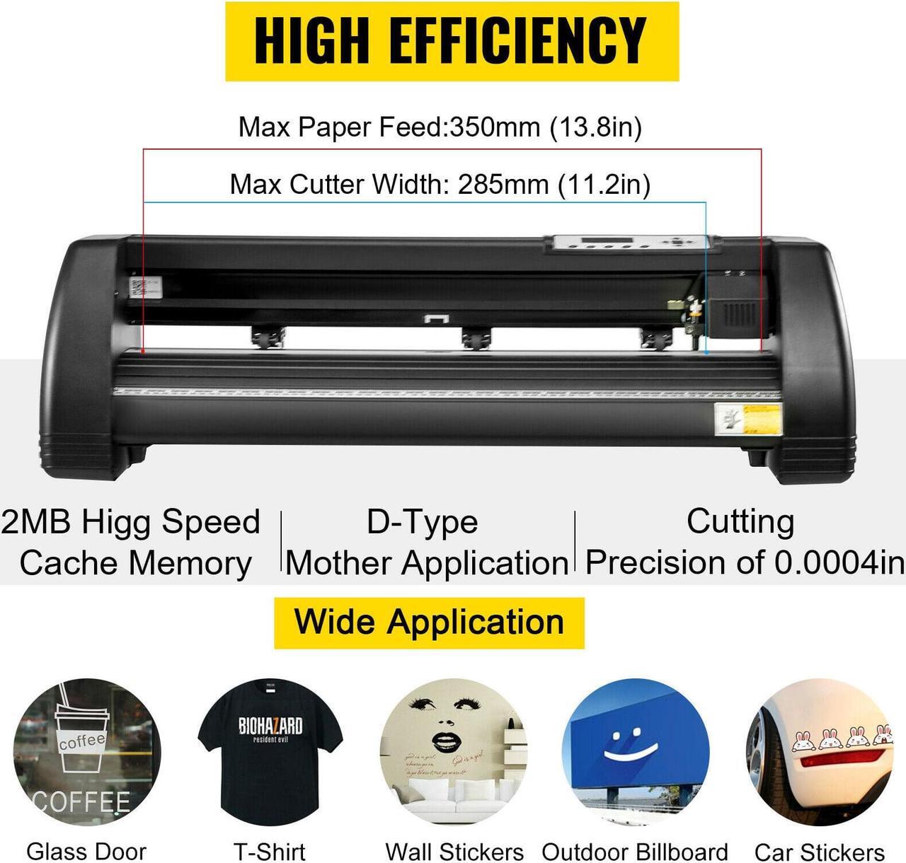 Alt view image 3 of 7 - 5 in 1 Heat Press 15"x12" + 14" Vinyl Cutter Plotter Printer Sublimation Machine