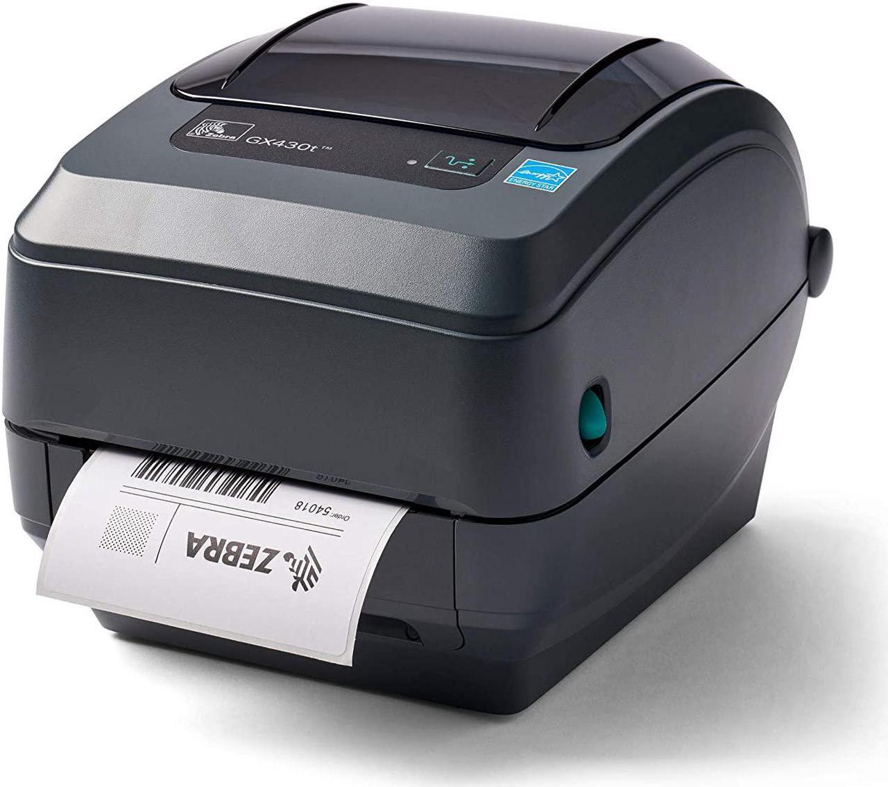 ZEBRA GX430t Thermal Transfer Desktop Printer Print Width of 4 in USB Serial Parallel and Ethernet Connectivity