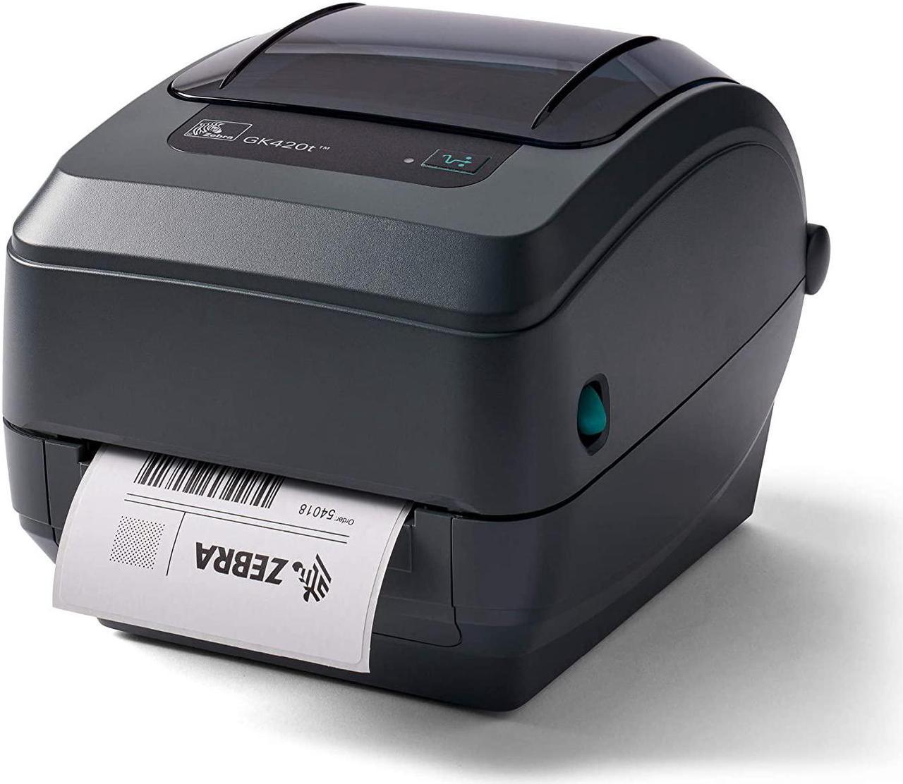 ZEBRA GK420t Thermal Transfer Desktop Printer Print Width of 4 in USB and Ethernet Port Connectivity