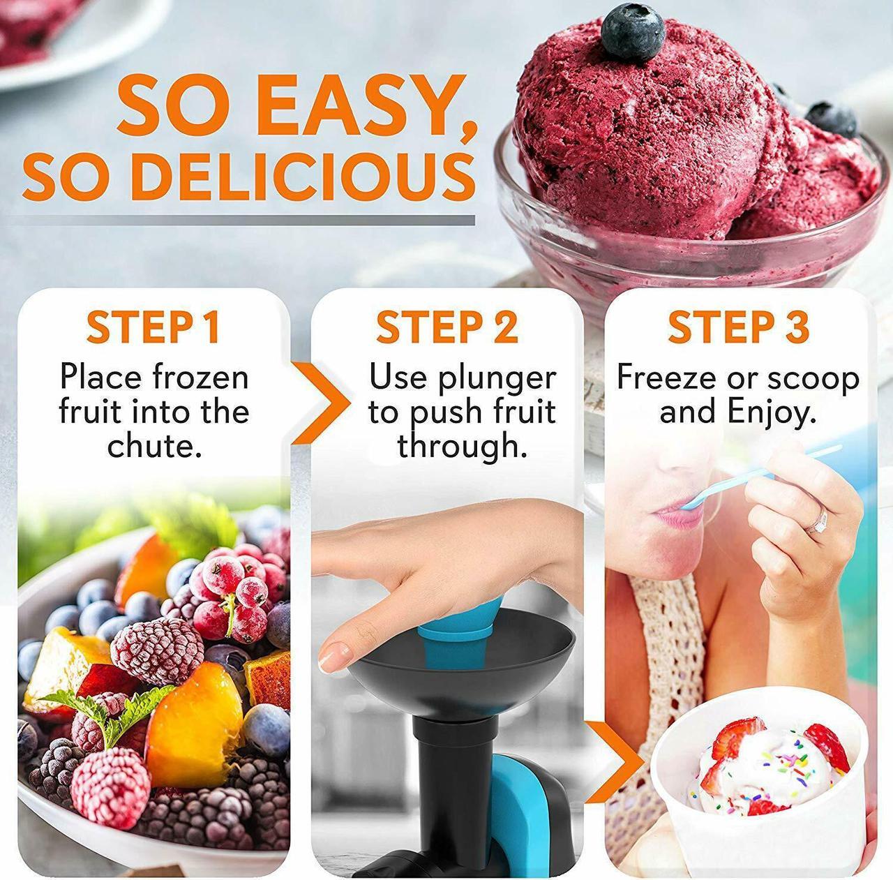 Alt view image 6 of 7 - Nutrichef NCIM30 Electric Maker-Fruit Sorbet Machine (Frozen Yogurt, Ice Cream)