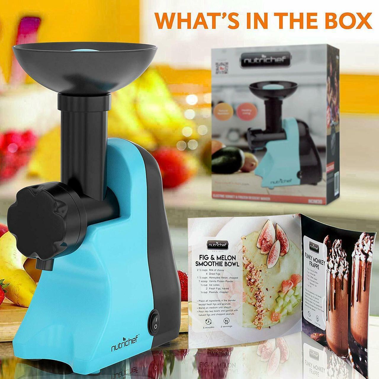 Alt view image 2 of 7 - Nutrichef NCIM30 Electric Maker-Fruit Sorbet Machine (Frozen Yogurt, Ice Cream)