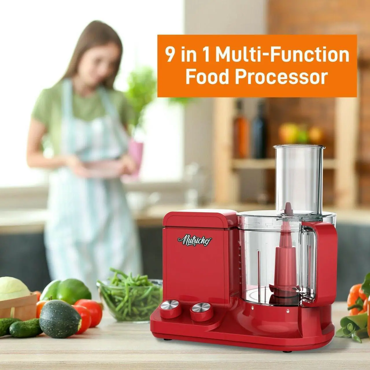 Alt view image 6 of 7 - NutriChef Multipurpose & Ultra Quiet Powerful Motor Multifunction Food Processor