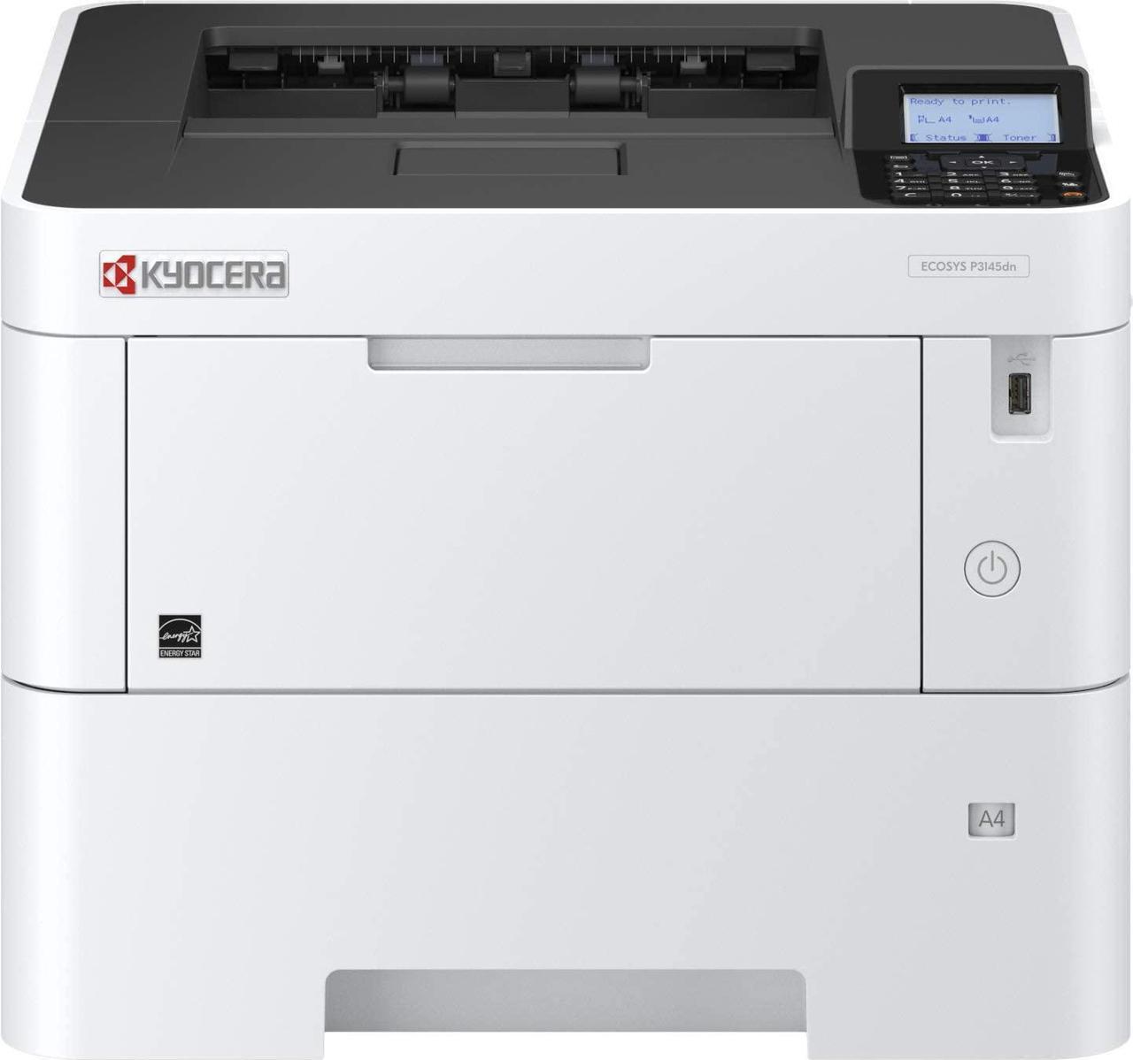 Alt view image 2 of 2 - Kyocera ECOSYS P3145dn B/W Laser Printer, 47 Pages per Minute B/W, 600 x 600 dpi and Up To Fine 1200 dpi, 600 Sheets Input Capacity, 200000 Pages Per Month Print Capacity