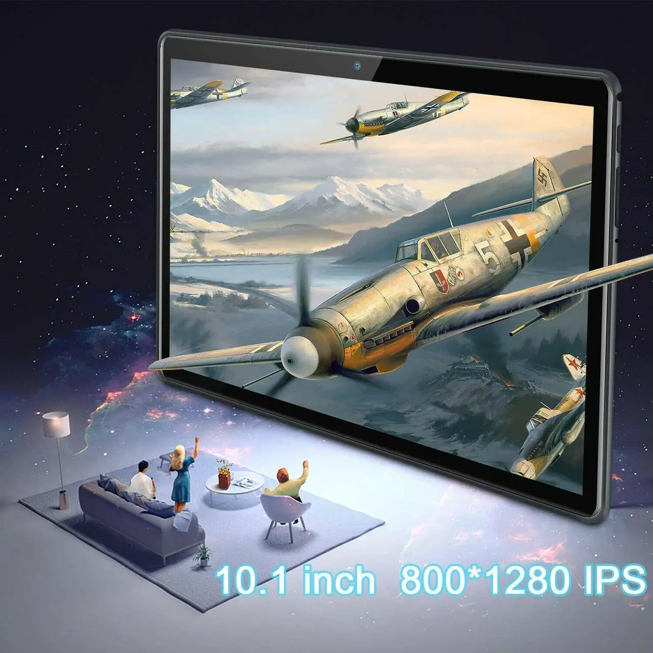 Alt view image 7 of 7 - 10 Inch Android 10, 4GB RAM 64GB ROM 1920x1200 IPS w Keyboard/Mouse