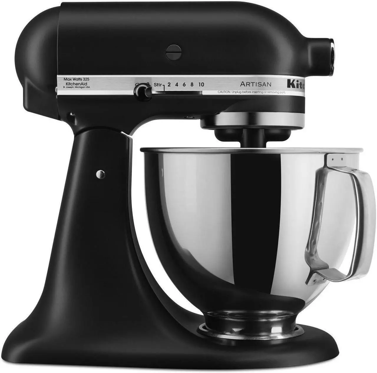 Alt view image 4 of 4 - KitchenAid 5-Quart Artisan Tilt-Head Stand Mixer | Black Matte