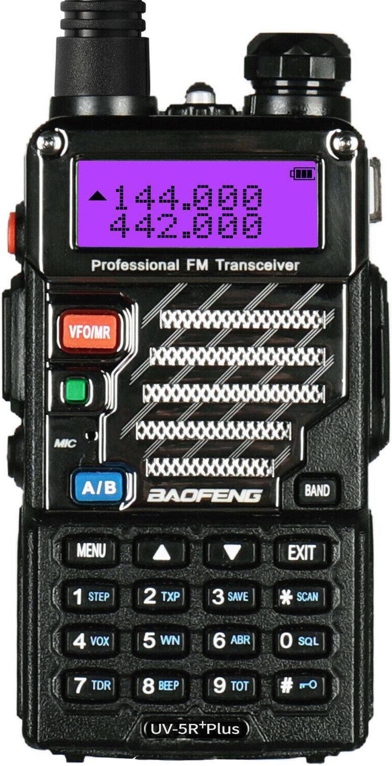 Alt view image 3 of 5 - Baofeng UV-5R + Plus V/UHF Handheld Ham Two-way Walkie Talkie Transceiver HT