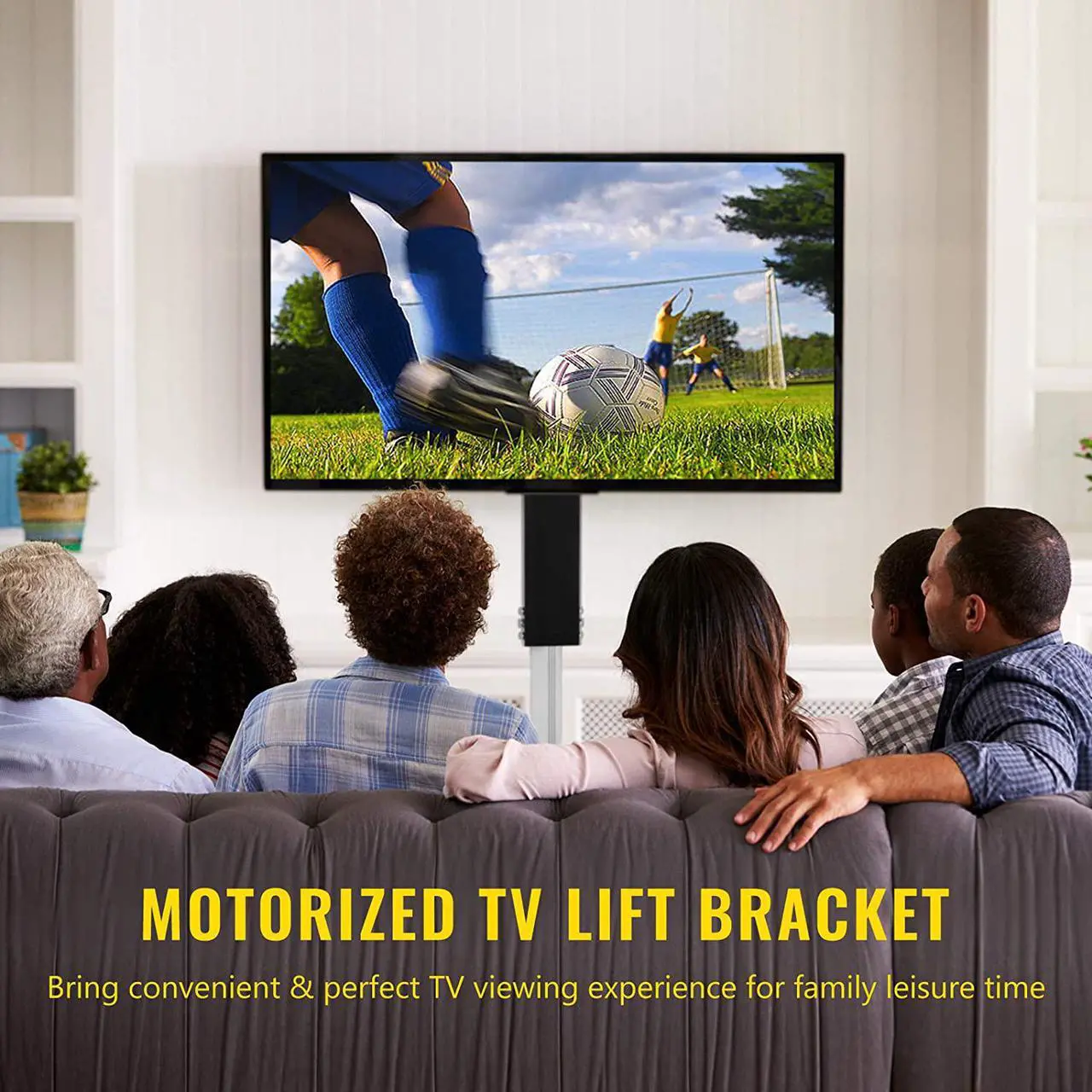 Alt view image 2 of 7 - VEVOR Motorized TV Lift Stroke Length 20 Inches Motorized TV Mount Fit for 28-32 Inch TV Lift with Remote Control Height Adjustable 30-50 Inch,Load Capacity 132 Lbs