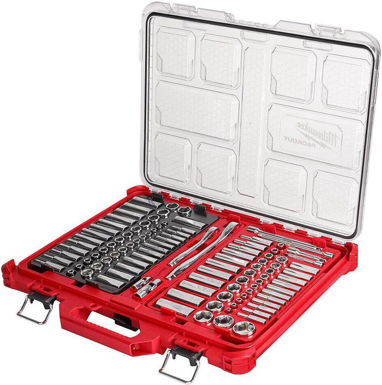 Main image of Milwaukee 48-22-9486 1/4" & 3/8 106pc Ratchet & Socket Set w/PACKOUT Organizer