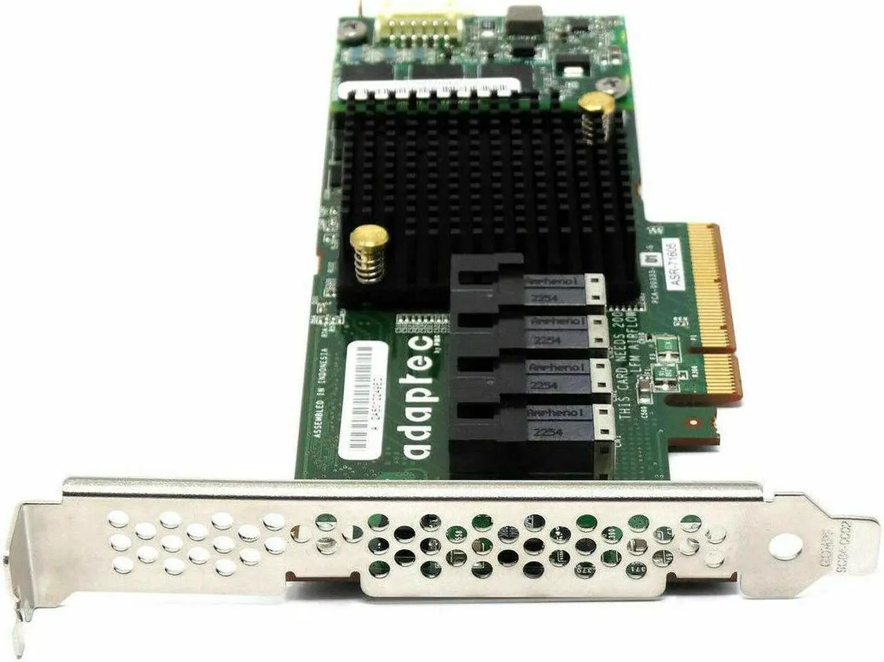 ADAPTEC ASR71605 SFF8643 16 PORT SAS SATA 6Gb/s HBA/RAID CARD w/4 x 1