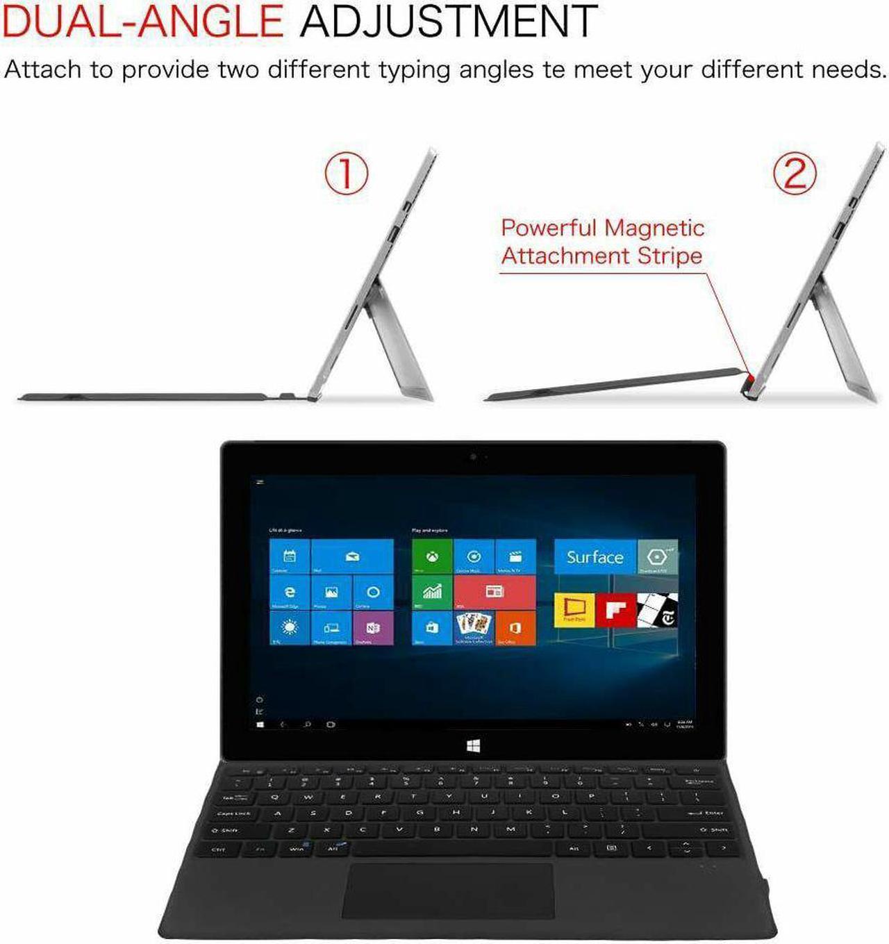 Alt view image 3 of 7 - Type Cover For Microsoft Surface Pro 7 6 5 4 3 Slim Wireless Bluetooth Keyboard