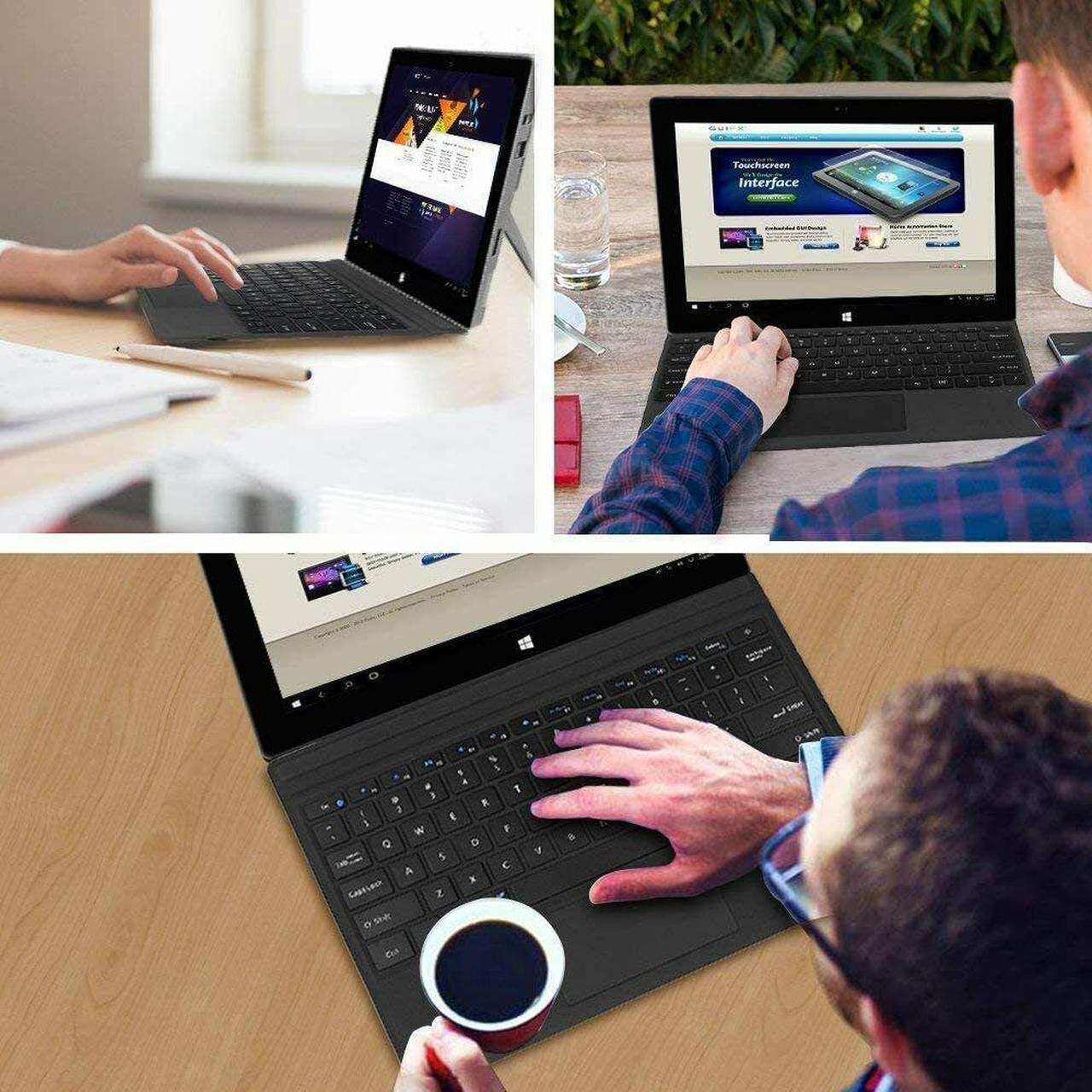 Alt view image 7 of 7 - Type Cover For Microsoft Surface Pro 7 6 5 4 3 Slim Wireless Bluetooth Keyboard
