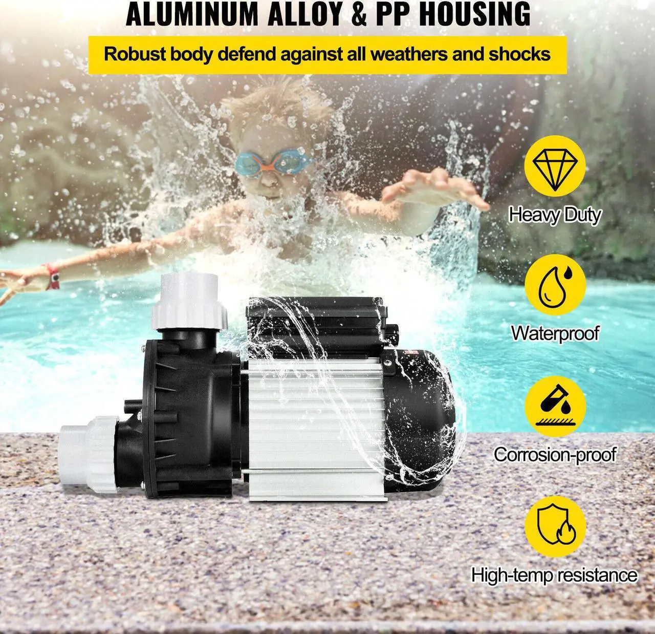 Alt view image 6 of 7 - Swimming Pool Pump Hayward 1HP 110V Hot Tub SPA Pump In/Above Ground Strainer