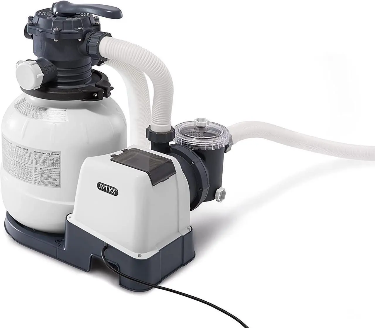 Alt view image 2 of 5 - INTEX SX2100 Krystal Clear Sand Filter Pump for Above Ground Pools, 12in & GAME 4560 40mm to 1 1/2 Inch Conversion Kit (For Intex & Bestway Pools)