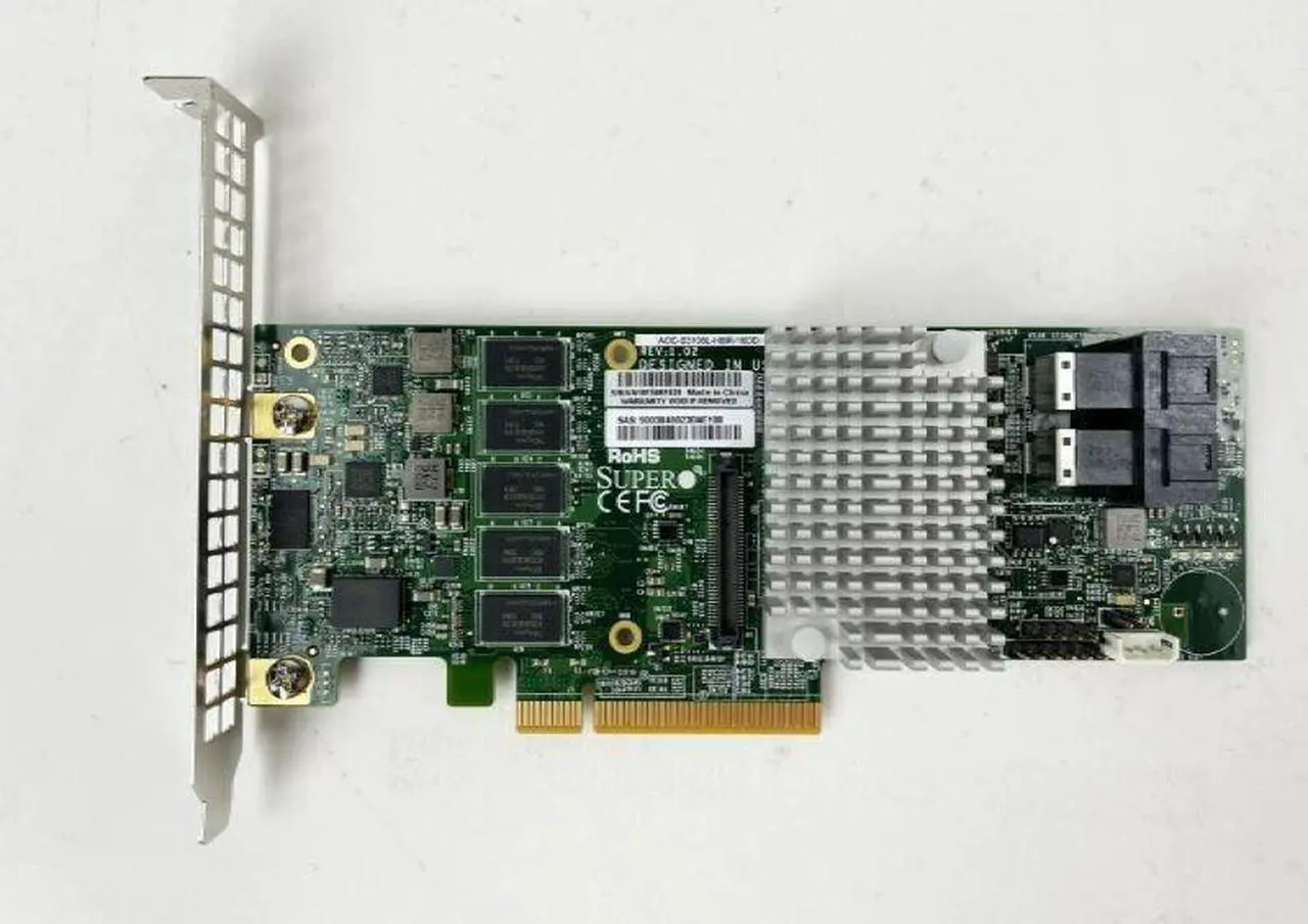 Main image of Supermicro AOC-S3108L-H8iR 12Gb/s 8-Port SAS SATA RAID Controller Add on Card