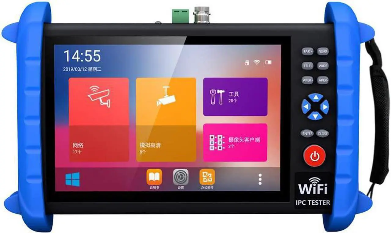 Alt view image 3 of 6 - CCTV Camera Tester-Support up to 6K IP Camera and CVBS Analog Camera-with IP Discovery/PoE/WiFi/HDMI Output/RJ45 TDR Test/PTZ Control/Focus Test