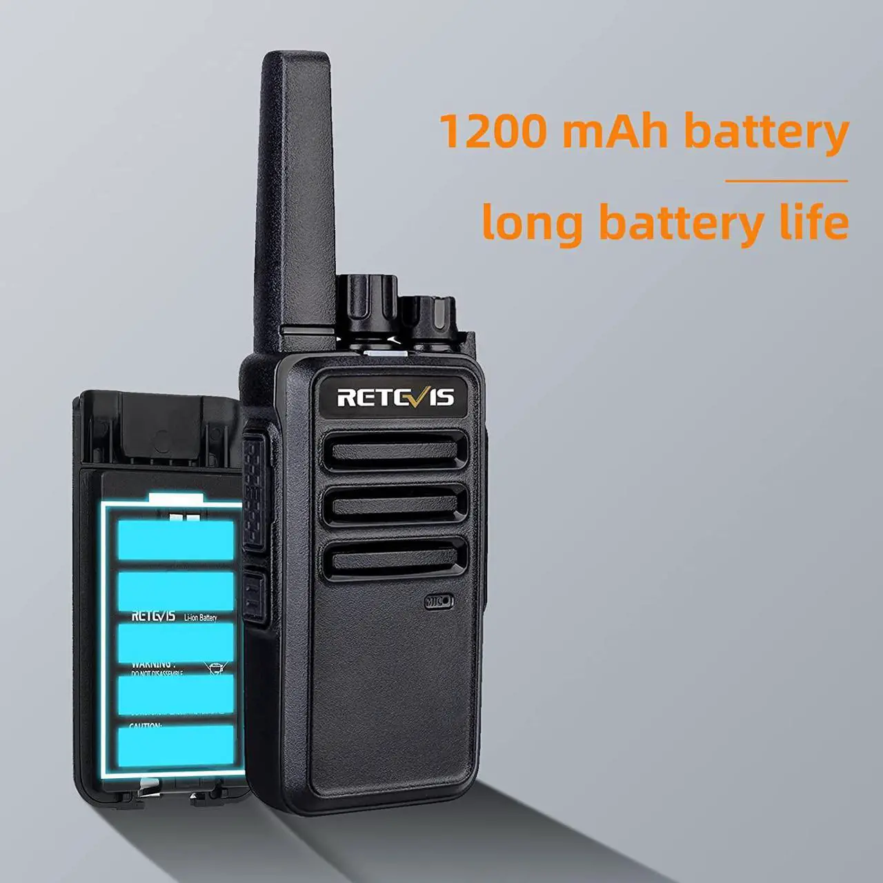 Alt view image 5 of 6 - Retevis RT68 Two-Way Radios Long Range, Walkie Talkies for Adults, 2 Way Radio with Earpiece, Walkie Talkie Rechargeable with Charging Base, for Manufacturing Restaurant Business (10 Pack)