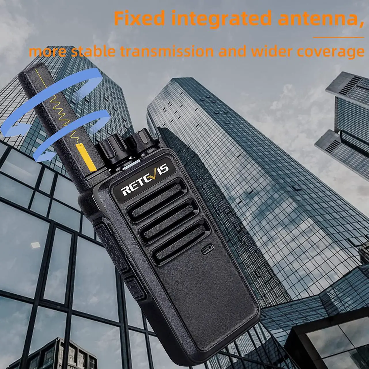 Alt view image 3 of 6 - Retevis RT68 Two-Way Radios Long Range, Walkie Talkies for Adults, 2 Way Radio with Earpiece, Walkie Talkie Rechargeable with Charging Base, for Manufacturing Restaurant Business (10 Pack)