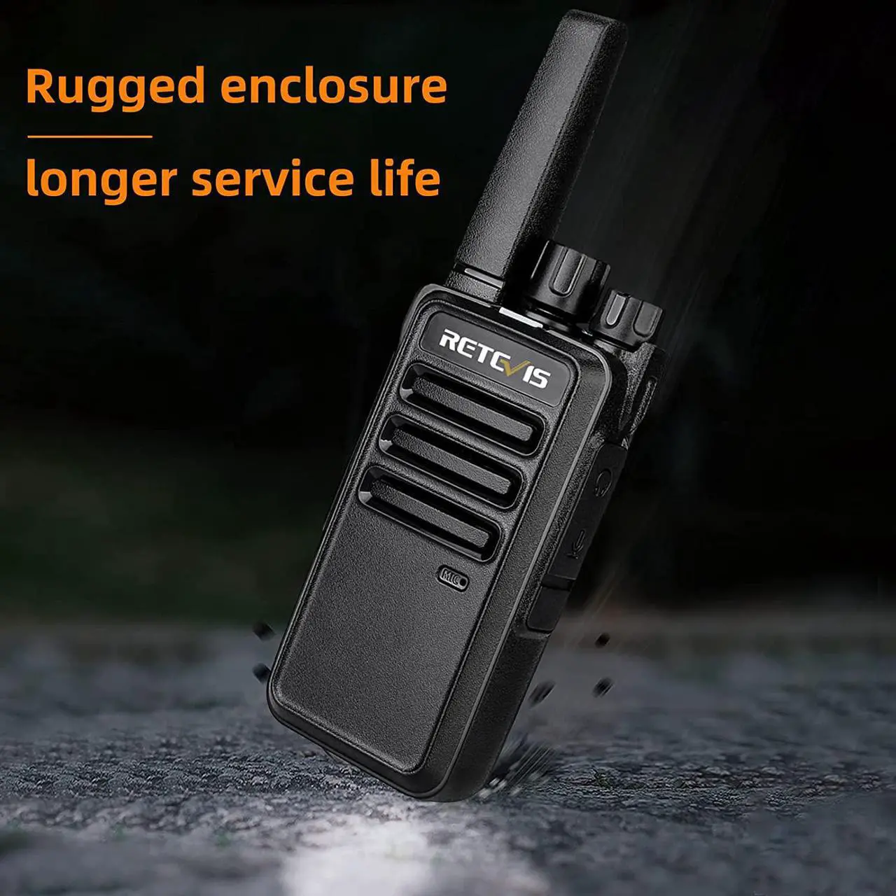 Alt view image 4 of 6 - Retevis RT68 Two-Way Radios Long Range, Walkie Talkies for Adults, 2 Way Radio with Earpiece, Walkie Talkie Rechargeable with Charging Base, for Manufacturing Restaurant Business (10 Pack)