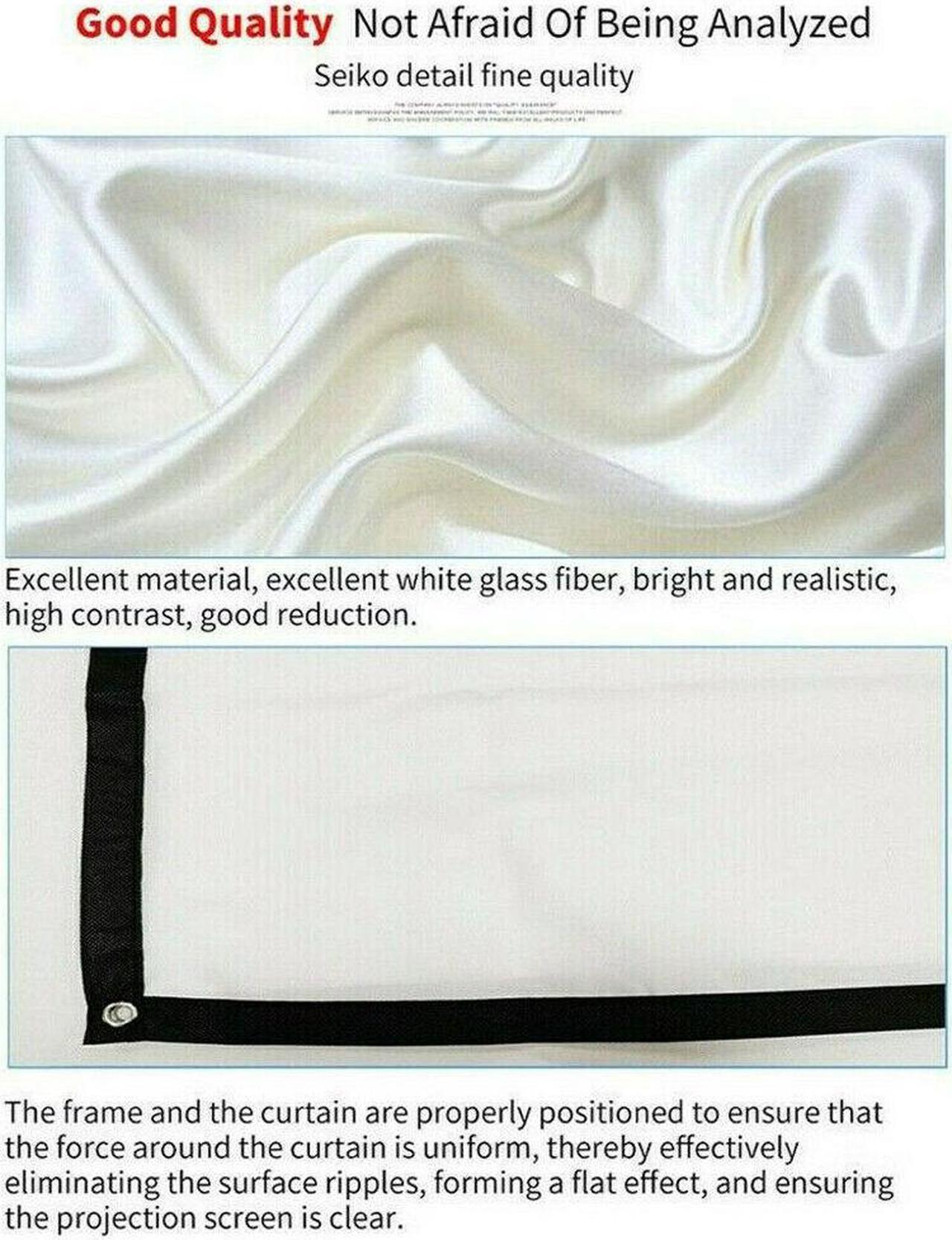 Alt view image 4 of 7 - 120-in Portable Foldable Projector Screen 16:9 HD Outdoor Home Cinema Theater 3D Movie