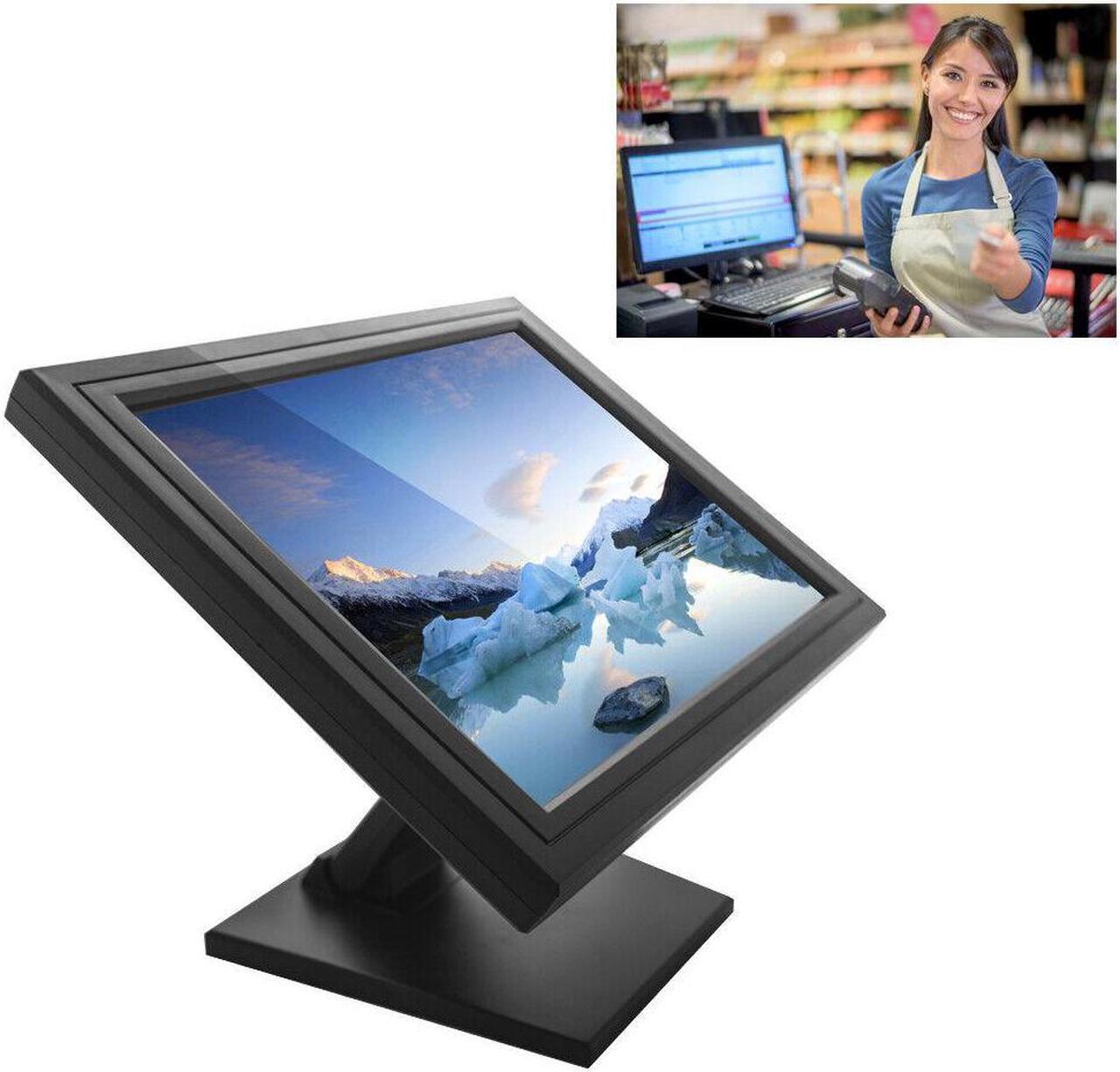 Alt view image 3 of 7 - 17" LCD Display Touch Screen Monitor w/POS Stand For Order Taking/Cash Register