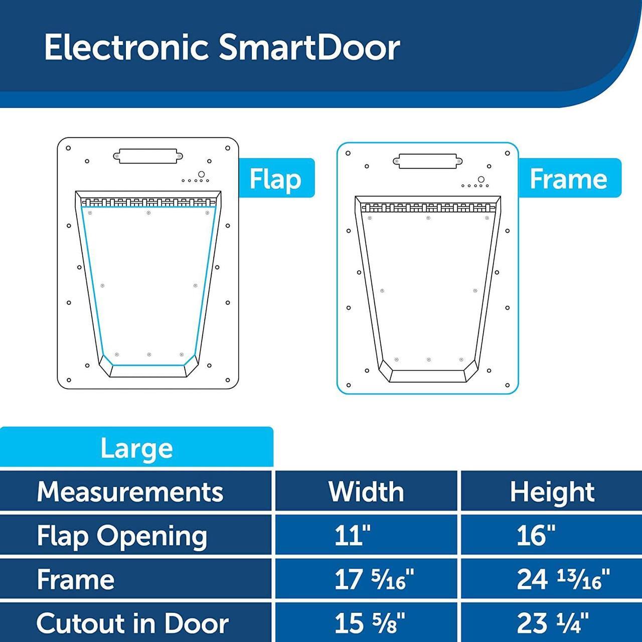 Alt view image 6 of 6 - Electronic SmartDoor - Collar Activated Dog and Cat Door - Large Pets Door with smartkey