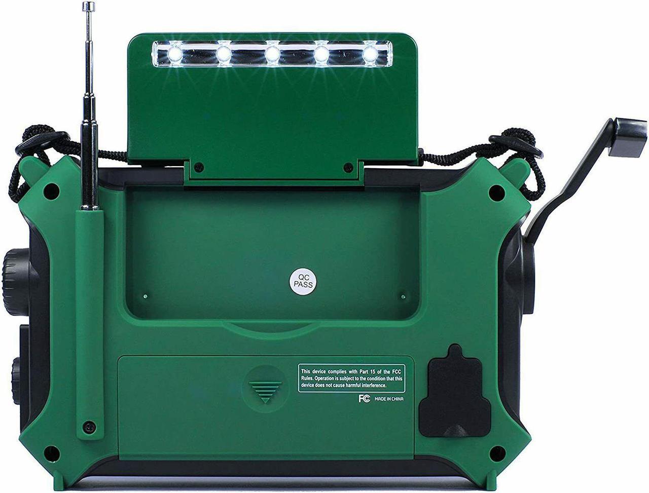 Alt view image 3 of 3 - Kaito KA500 AM FM Shortwave Dynamo Solar Crank Emergency Weather Radio Green