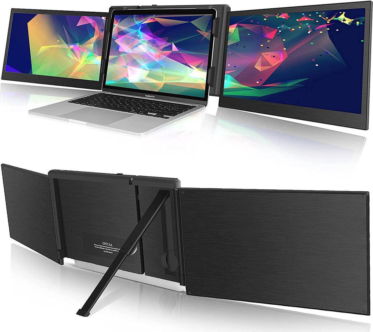 Main image of Portable Triple Monitor for Laptop, 13.3  Laptop Monitor Screen External Dual Screen Extender with One Cable Connect for 13-16.5 Mac Windows Chrome Laptop/MacBook PC/PS5/Switch