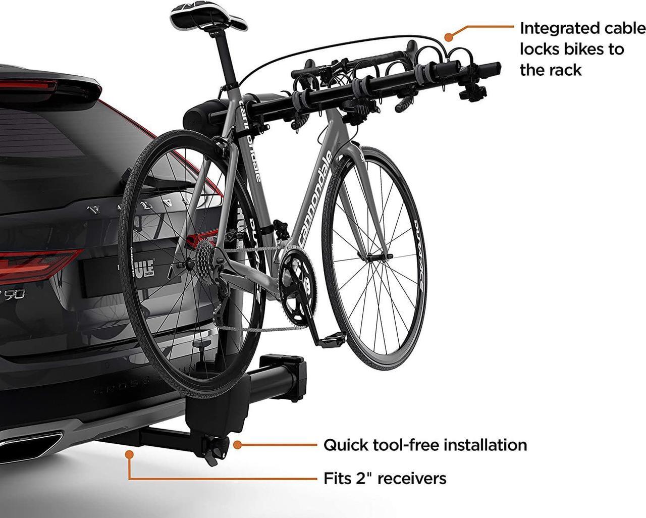 Alt view image 3 of 7 - Thule Apex XT Bike Hitch Rack Swing 4 Bike