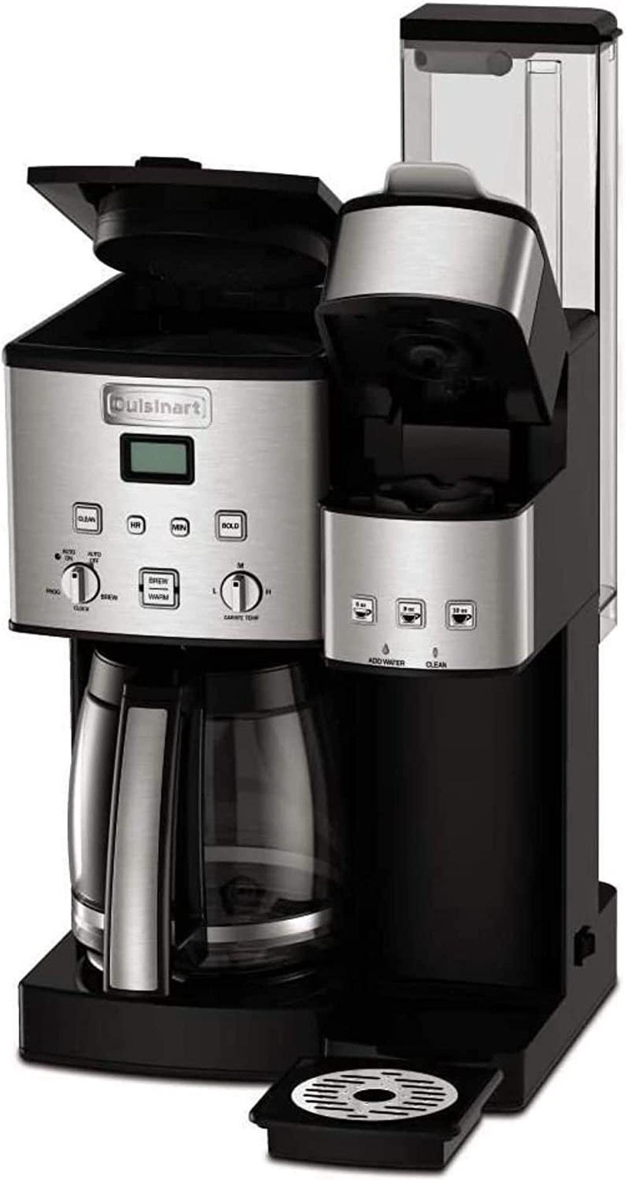 Main image of Cuisinart Coffee Center 12-Cup Coffee Maker and Single-Serve Brewer, Single Serve Brewer Offers 3-Sizes6-Ounces, 8-Ounces and 10-Ounces, Stainless Steel/Black - SS-15P1