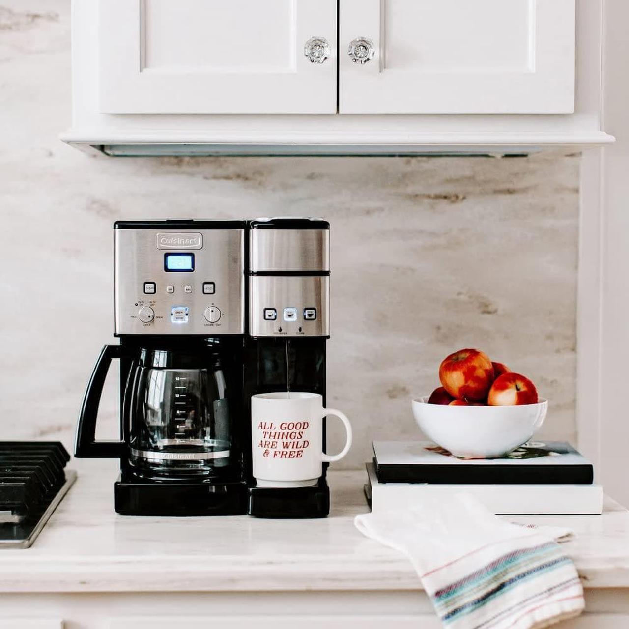 Alt view image 7 of 7 - Cuisinart Coffee Center 12-Cup Coffee Maker and Single-Serve Brewer, Single Serve Brewer Offers 3-Sizes6-Ounces, 8-Ounces and 10-Ounces, Stainless Steel/Black - SS-15P1