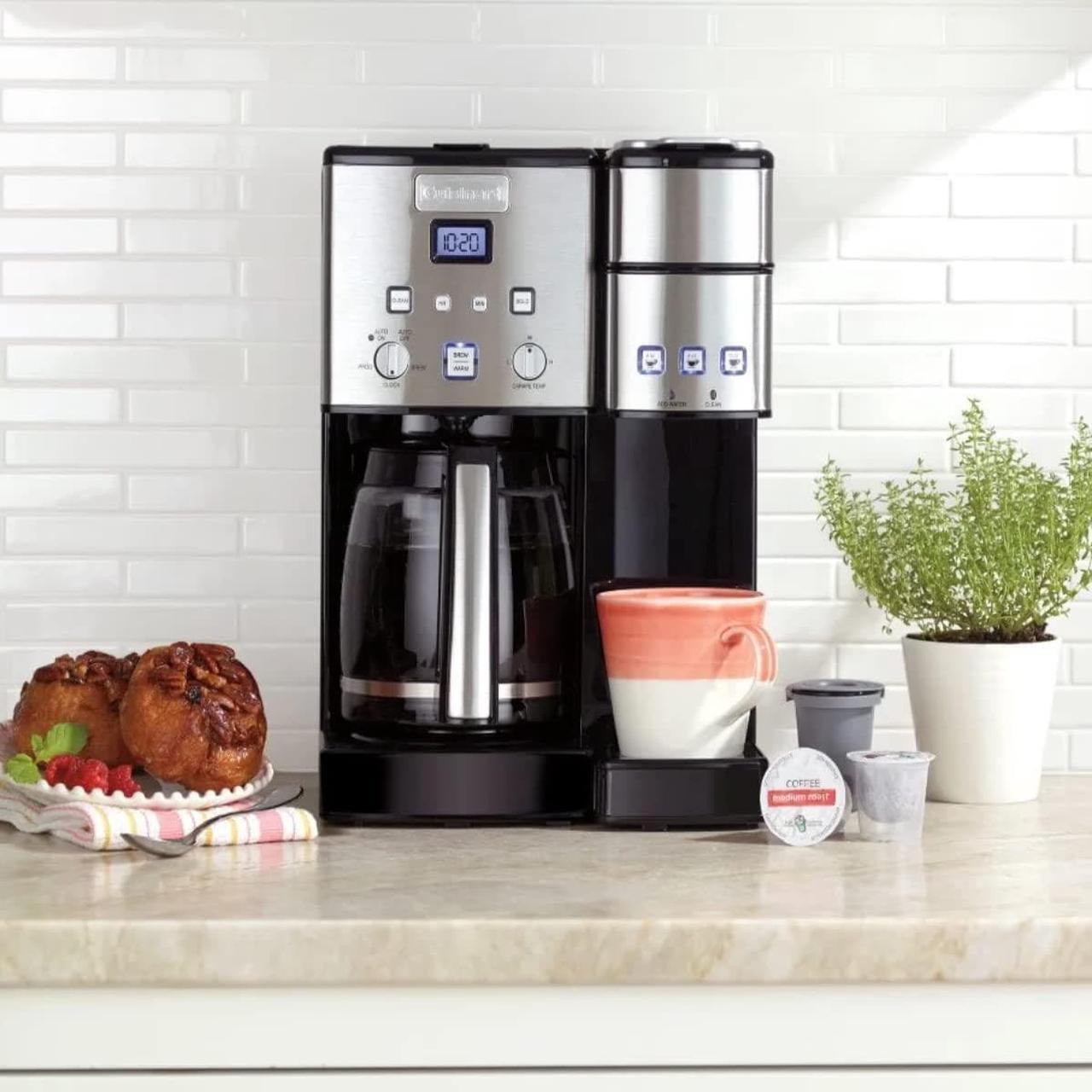Alt view image 6 of 7 - Cuisinart Coffee Center 12-Cup Coffee Maker and Single-Serve Brewer, Single Serve Brewer Offers 3-Sizes6-Ounces, 8-Ounces and 10-Ounces, Stainless Steel/Black - SS-15P1