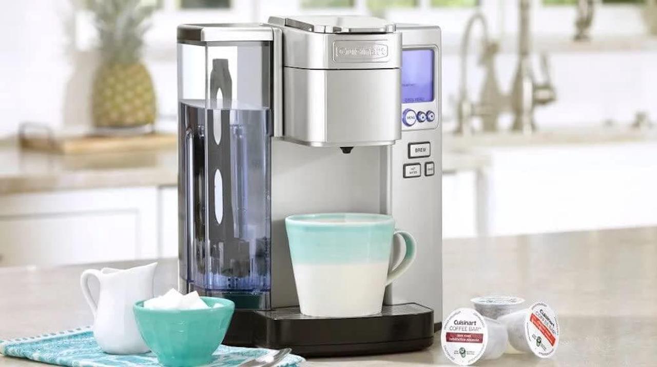 Alt view image 4 of 7 - Cuisinart Premium 72-Ounce Single-Serve Coffeemaker, Programmable Brewer with Hot Water Dispenser, Features Brew Chamber Rinse and Auto Shut Off Functions, Stainless Steel- SS-10P1