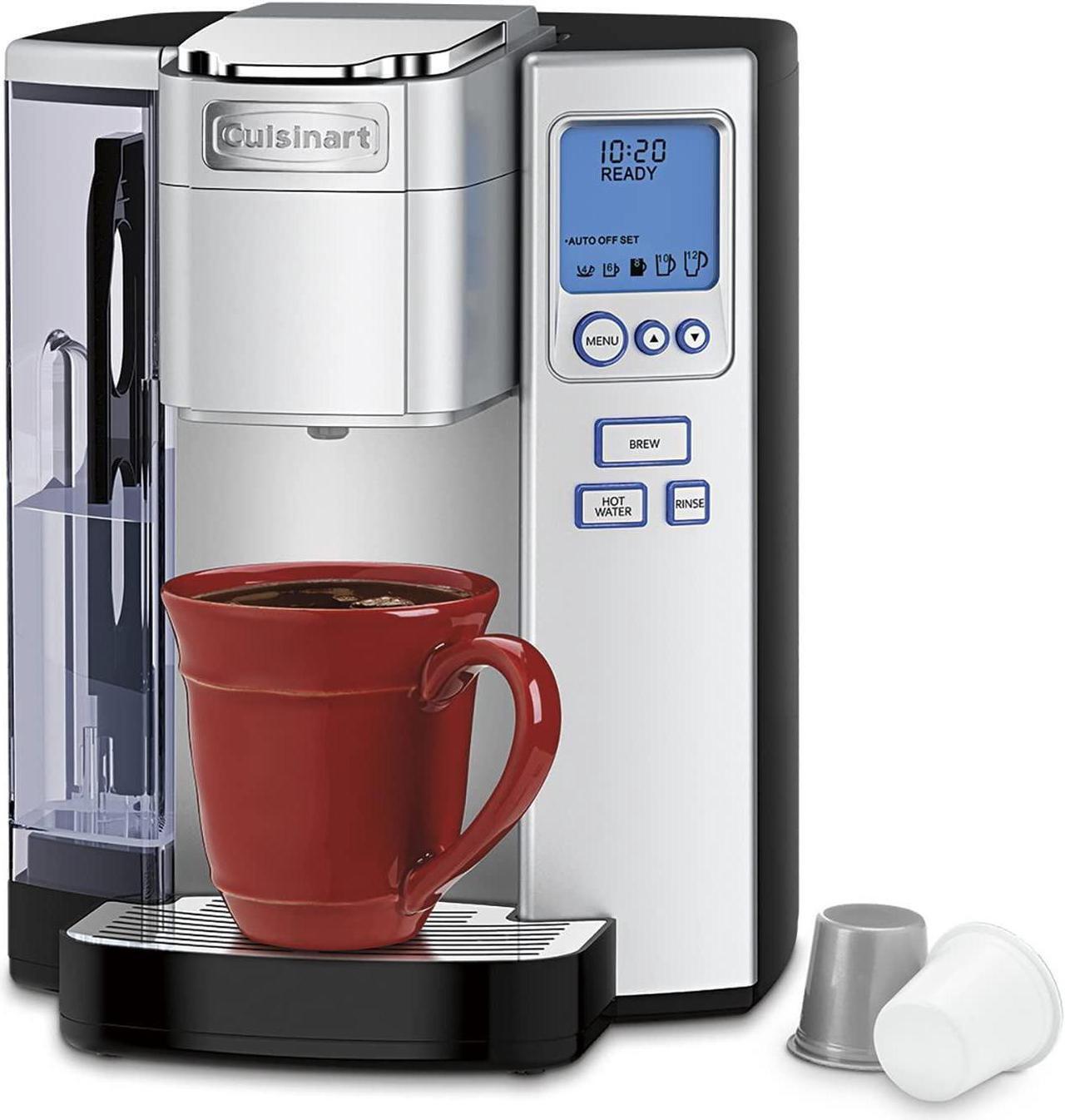 Main image of Cuisinart Premium 72-Ounce Single-Serve Coffeemaker, Programmable Brewer with Hot Water Dispenser, Features Brew Chamber Rinse and Auto Shut Off Functions, Stainless Steel- SS-10P1