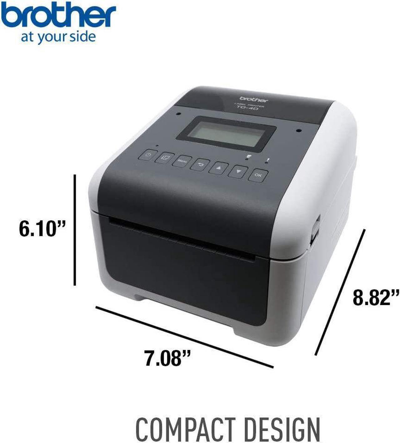 Alt view image 4 of 7 - Brother Desktop Direct Thermal Printer - Monochrome - Label Print - Ethernet - USB - Serial - Bluetooth - TD-4550DNWB